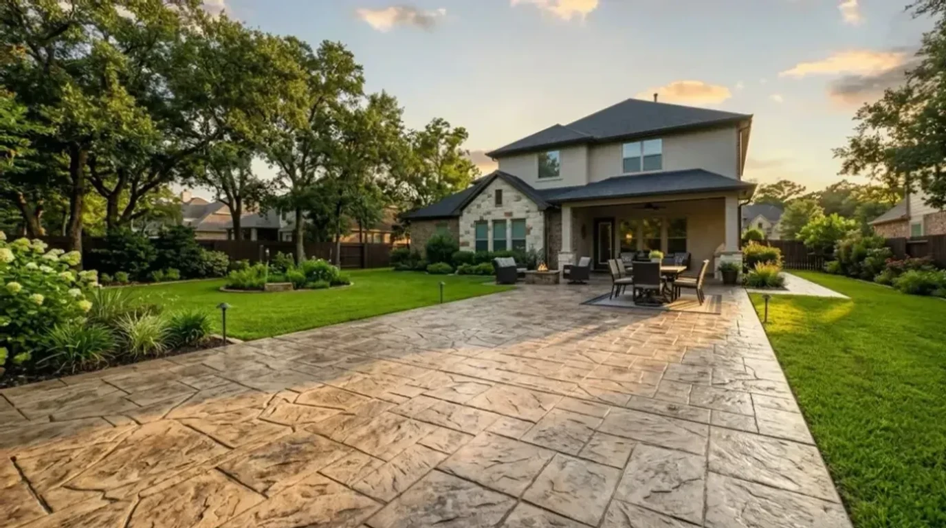 Creative Concrete Designs Beautiful stamped concrete patio by Creative Concrete Designs